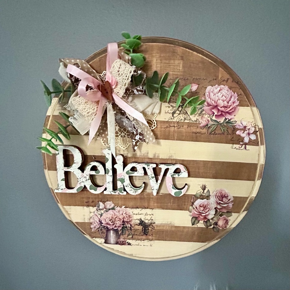 Floral Believe Wall Decor
